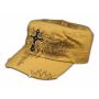 Cross on Khaki Cadet Hat Vintage Army Hat 