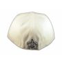 Fleur-de-lis on White Flat Brim Hip Hop Hat 