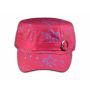 Pink Cadet Cap with Colored Stars