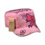 Red Bow on Pink Cadet Cap