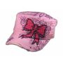 Red Bow on Pink Cadet Cap
