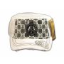Peace Sign on Checkerboard on White Army Cadet Hat