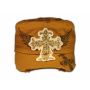 Cross on Cinnamon Brown Army Cadet Hat