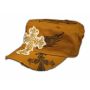 Cross on Cinnamon Brown Army Cadet Hat
