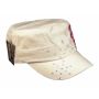 Christmas Snowman on Stone Cadet Hat