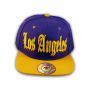 Los Angeles Snapback Purple Gold Baseball Hat Cap Flat Brim Bill