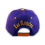 Los Angeles Snapback Purple Gold Baseball Hat Cap Flat Brim Bill