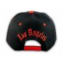 Los Angeles Snapback Black and Red Baseball Hat Cap Flat Brim Bill