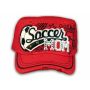 Soccer Mom on Red Cadet Cap Military Style Army Hat