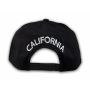 California Republic Bear Patch Black Paisley Snapback Hat Flat Bill