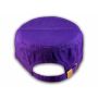 Raised 3D Mardi Gras on Purple Cadet Hat Military Cap