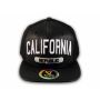 Black Leather California Republic Snapback Hat