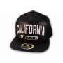 Black Leather California Republic Snapback Hat