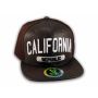 Brown Leather California Republic Snapback Hat
