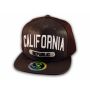 Brown Leather California Republic Snapback Hat