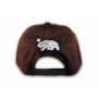 Brown Leather California Republic Snapback Hat