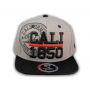 Cali California Republic 1850 Gray Flat Bill Hat