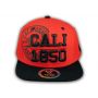 Cali California Republic 1850 Red Flat Bill Hat
