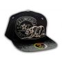 California Republic Bear Black-Gray Flat Bill Hat