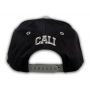 California Republic Bear Black-Gray Flat Bill Hat
