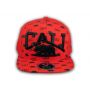 California Republic Bear Red and Black Flat Bill Hat