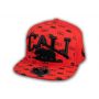 California Republic Bear Red and Black Flat Bill Hat