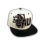 Black on White Cali Bear Snapback Hat