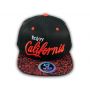 Red on Black Enjoy California Snapback Hat
