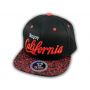 Red on Black Enjoy California Snapback Hat