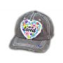 Gray I Am So Loved Vintage Washed and Distressed Baseball Cap