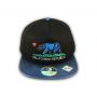 Black and Blue California Republic Snapback Hat
