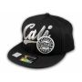 Black California Republic Snapback Embroidered Hat 3D Cali Bear