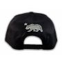 Black California Republic Snapback Embroidered Hat 3D Cali Bear