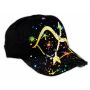 Bow and Arrow on Black Ball Cap with Jewels