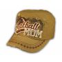 Football Mom Khaki Army Cadet Military Castro Style Army Hat