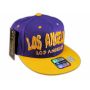 Los Angeles Snapback Purple Gold Baseball Hat Cap Grenade Flat Bill