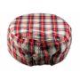 Cross on Red Plaid Cadet Cap Military Hat Distressed Visor