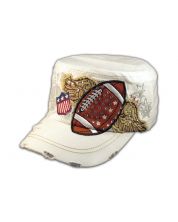 White Football Cadet Castro Cap