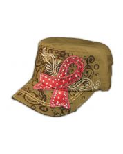 Khaki Breast Cancer Cadet Cap