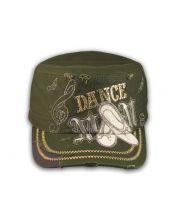 Dance Mom Olive Green Cadet Castro Hat Military Army Cap