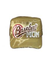Baseball Mom on Khaki Cadet Cap Military Style Army Hat