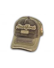 Dark Gray on Olive Vintage New York Baseball Cap