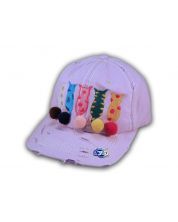 Purple Cat Mom Washed and Distressed Baseball Cap