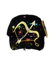 Bow and Arrow on Black Ball Cap with Jewels