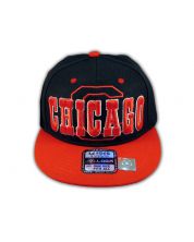 Chicago Snapback Black Red Baseball Adjustable Hat Cap Flat Bill
