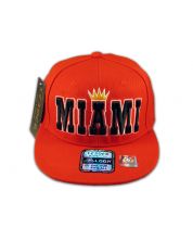 Miami Snapback Red Baseball Adjustable Hat Cap Flat Bill