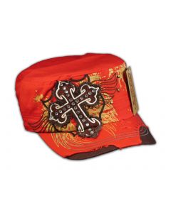 Cross on Red Army Cadet Hat Castro Military Cap