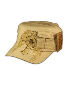 Cross on Wings Stone Cadet Cap with Pocket Vintage Distressed Visor