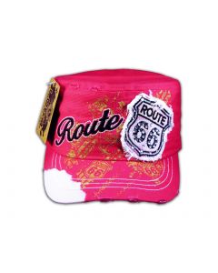 Pink Route 66 Cadet Castro Cap