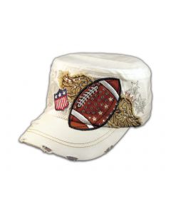 White Football Cadet Castro Cap